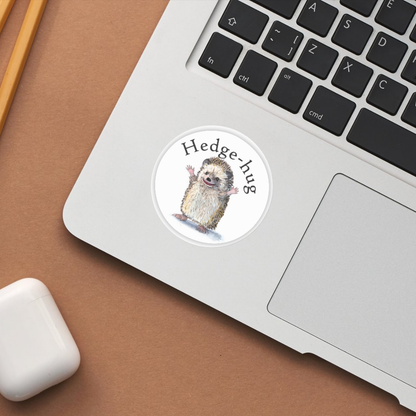Hedge-hug Sticker - 3x3” waterproof vinyl decal