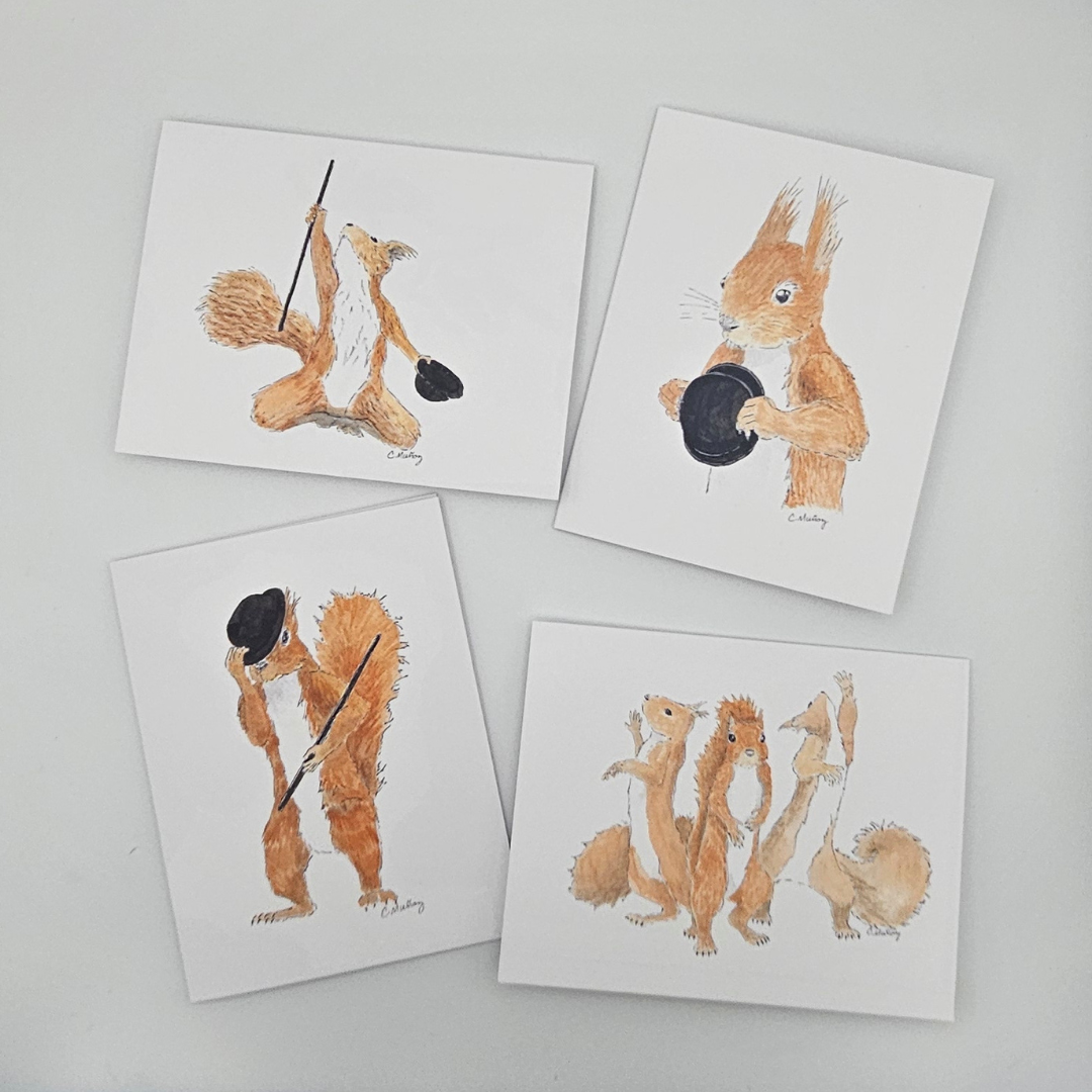 Fosse Squirrels Assorted Notecard Set