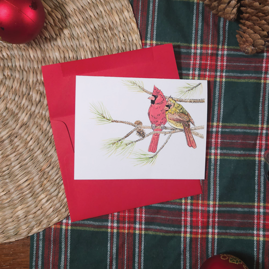 Couple in the Evergreen card