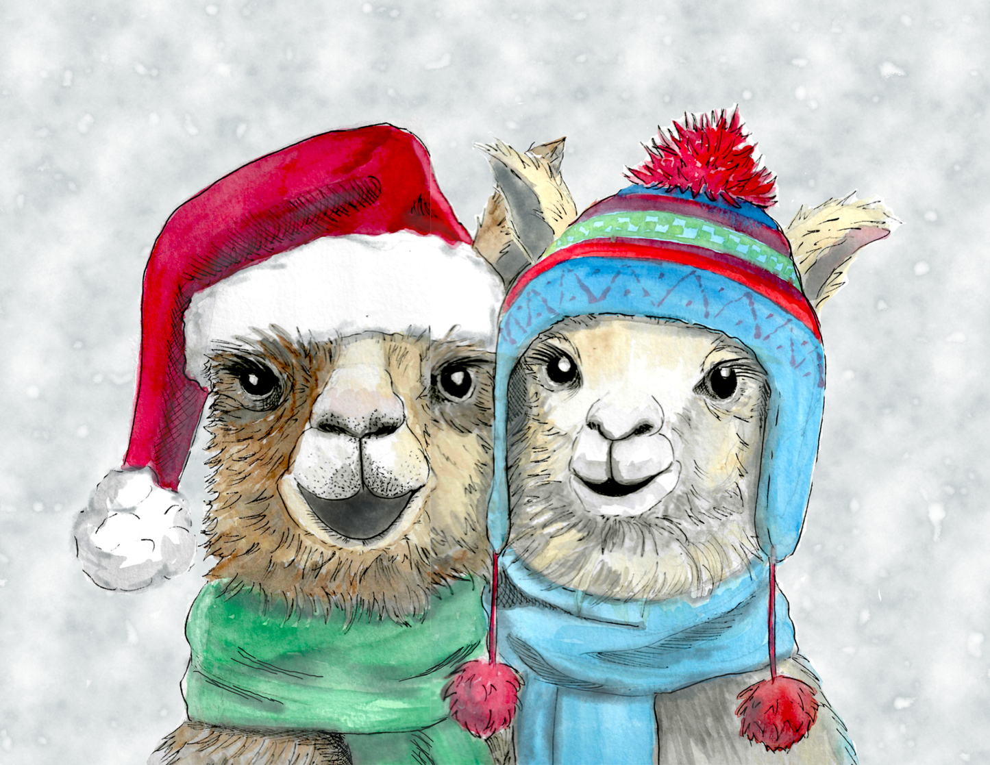 Fleece Navidad Llamas