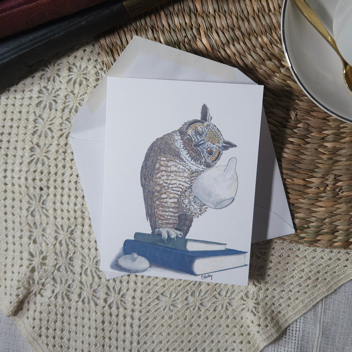 The Dregs Greeting Card – whimsical woodland animal gift, perfect for holidays and everyday use.