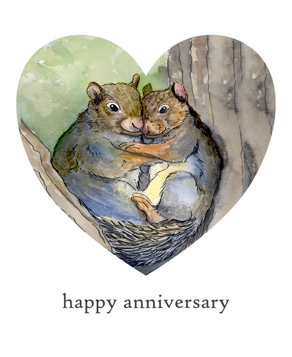 Happy Anniversary Squirrel Card