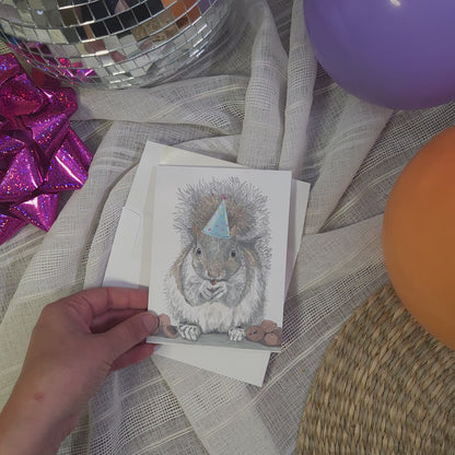 Go Nuts Birthday Greeting Card – Whimsical Woodland Fun