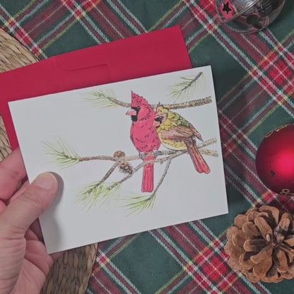 Couple in the Evergreen card