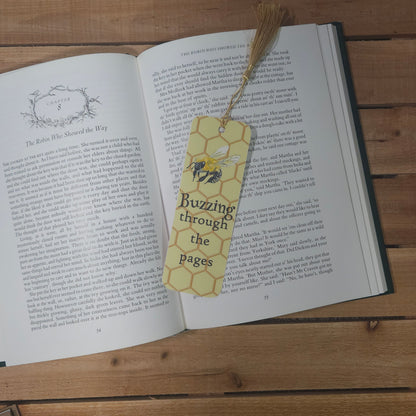 Buzzing Through the Pages Honey Bee Bookmark