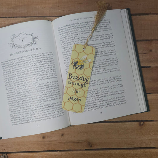 Buzzing Through the Pages Honey Bee Bookmark