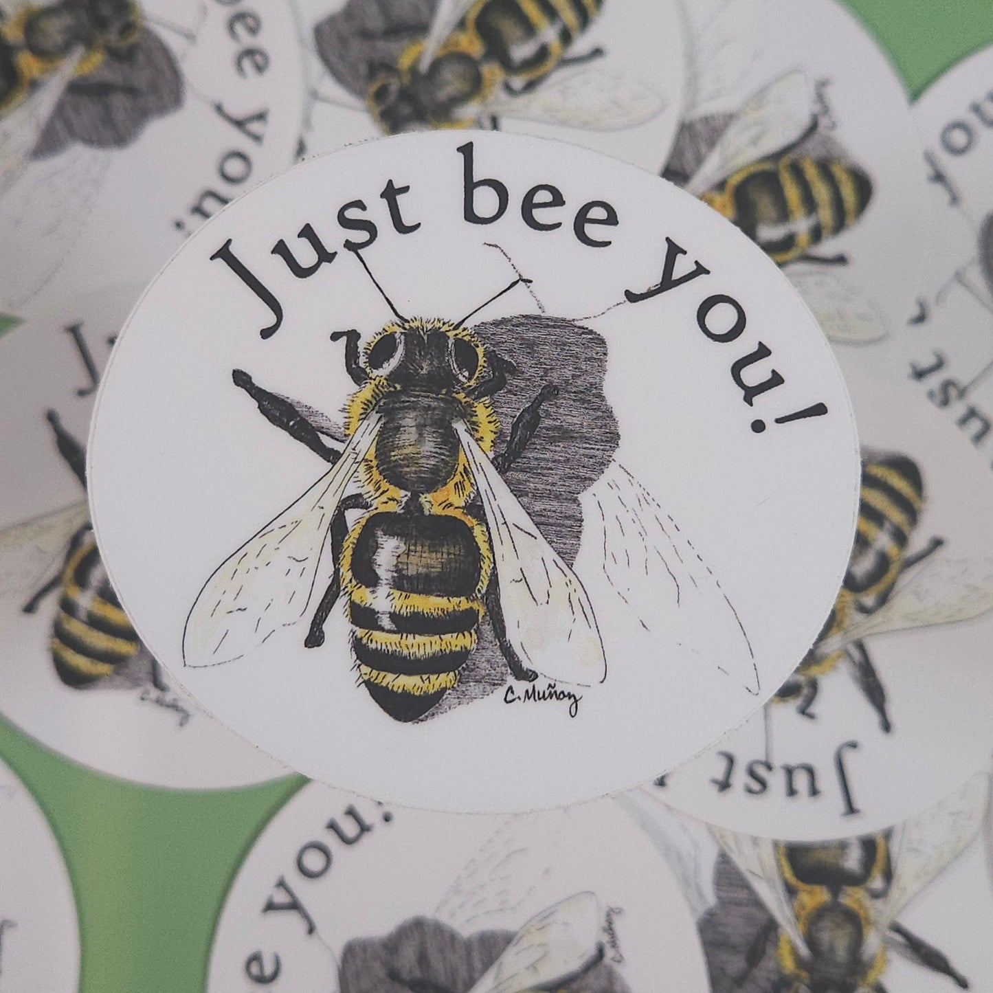 Bee Kind sticker- 3x3 waterproof vinyl decal