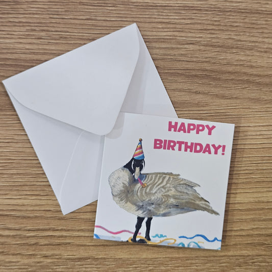 Birthday Goose Mini Enclosure Card | 3x3 Gift Tag