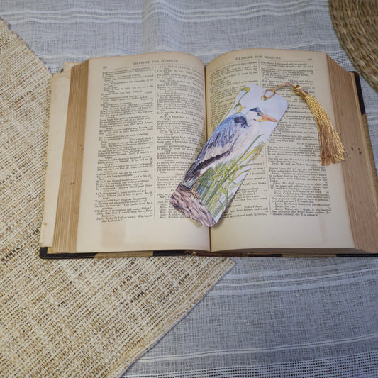 Heron Woodland Animal Bookmark – whimsical woodland animal gift, perfect for holidays and everyday use.
