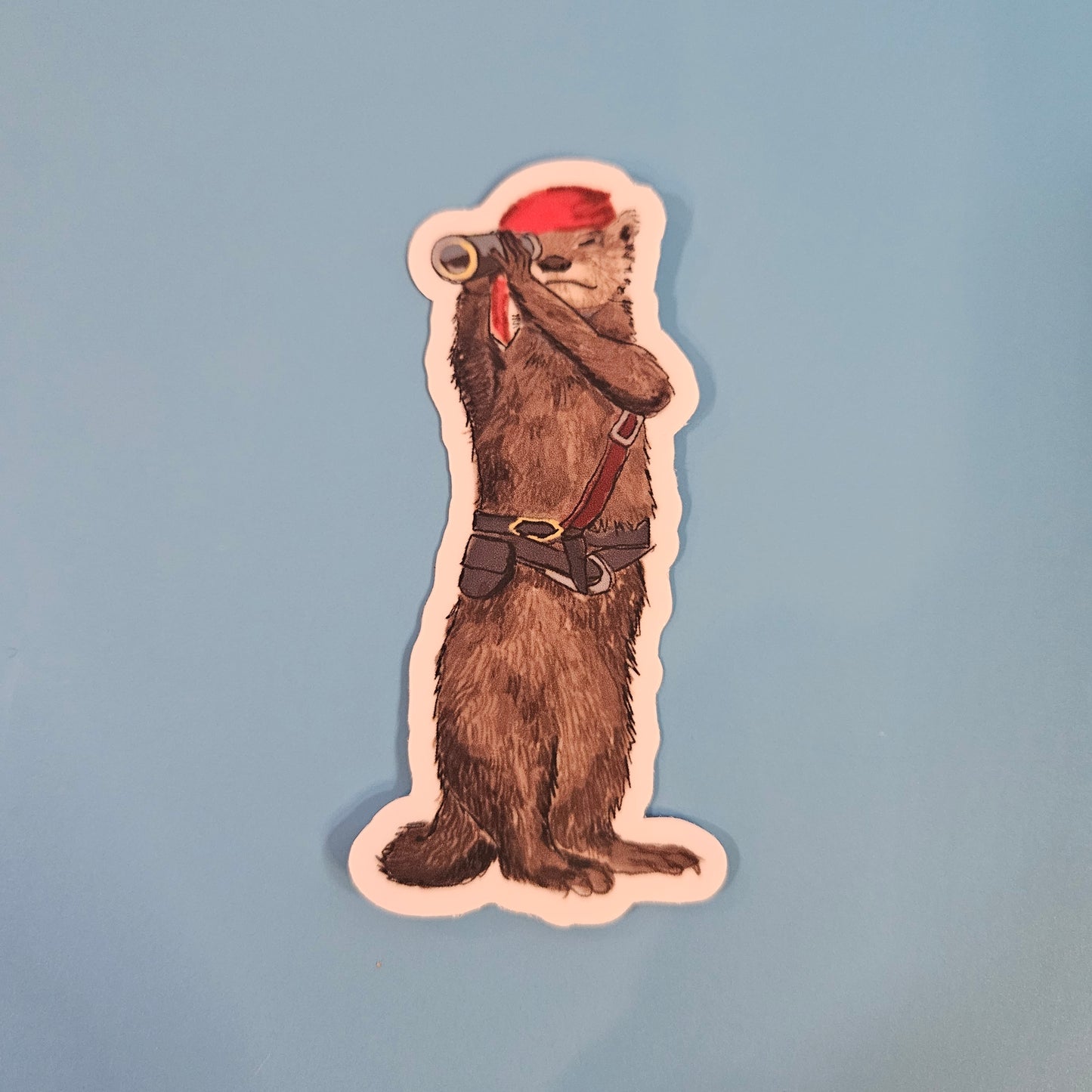 Pirate Otter Sticker | 3x3 “ Waterproof Vinyl Decal