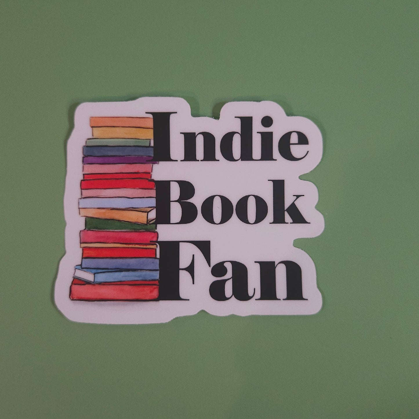 Indie Book Fan Sticker - 3x3 waterproof vinyl decal