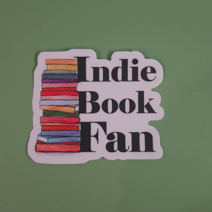 Indie Book Fan Sticker - 3x3 waterproof vinyl decal
