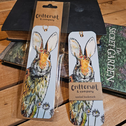 Caught in the Clover Bunny Woodland Animal Bookmark