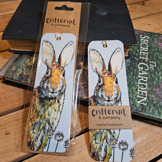 Caught in the Clover Bunny Woodland Animal Bookmark