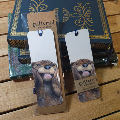 Happy Otter bookmark