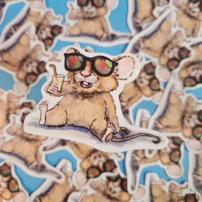 Lemonade Mouse Sticker – 3x3 Inch Waterproof Vinyl Decal