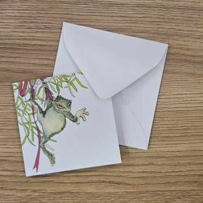 Mistle-toad Mini Enclosure Card | 3x3 Holiday Gift Tag