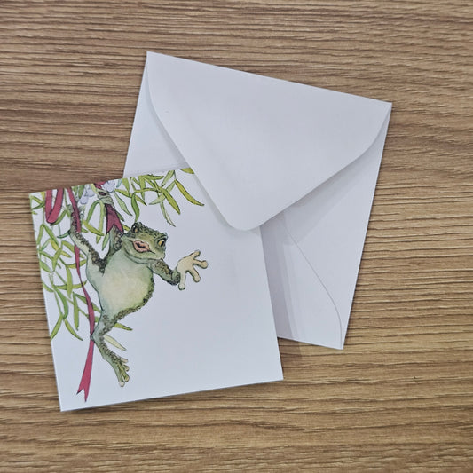 Mistle-toad Mini Enclosure Card | 3x3 Holiday Gift Tag
