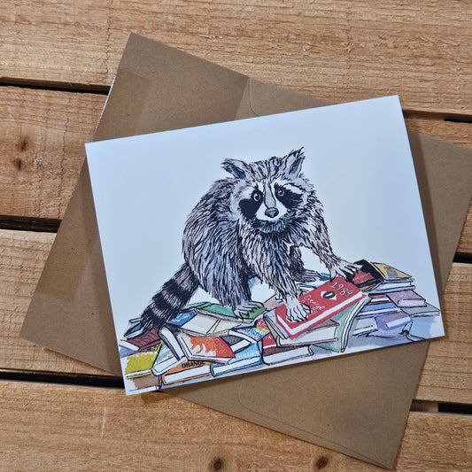 Raccoon Banned Books Card