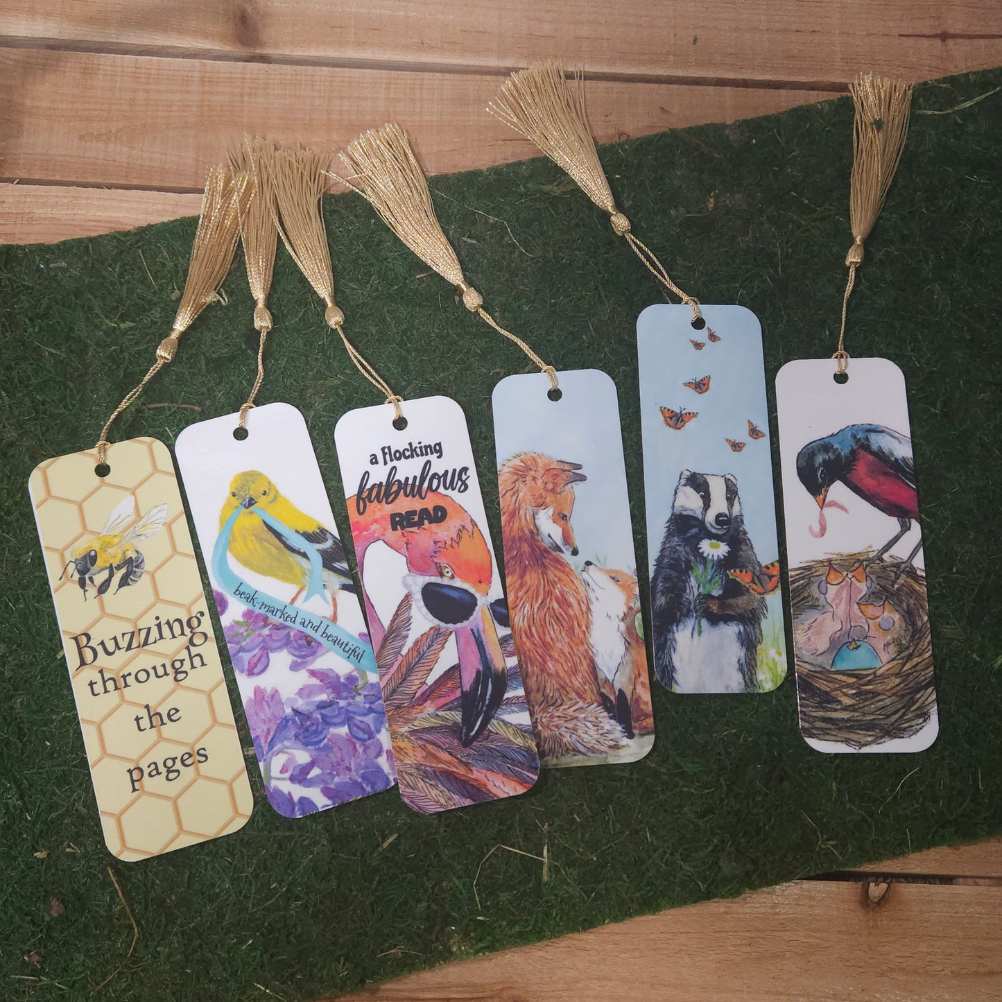 Beak-marked and beautiful bookmark