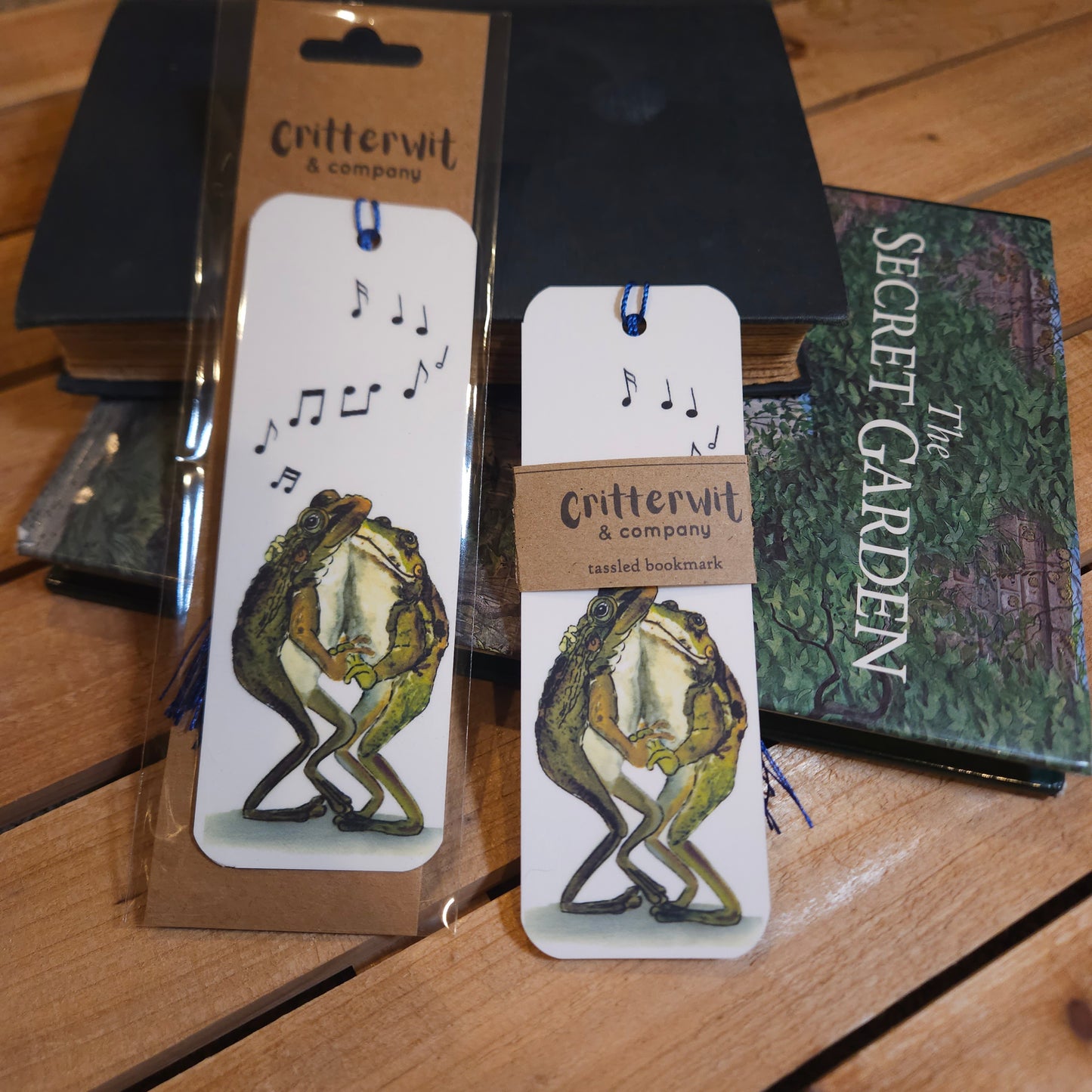 Dancing Frogs Wodland Bookmark