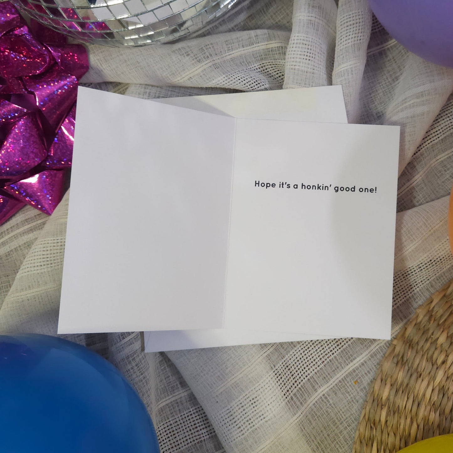 Honkin’ Good Birthday Goose Greeting Card – Whimsical Woodland Fun