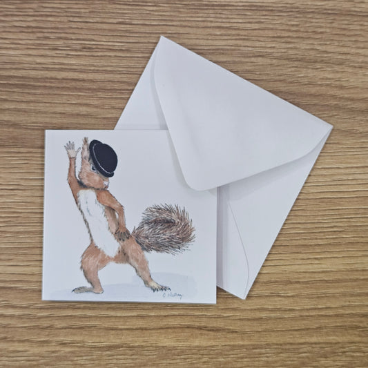 Theater Dance Squirrel Mini Enclosure Card | 3x3 Dance Gift Tag