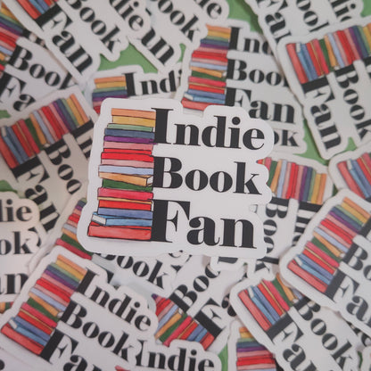 Indie Book Fan Sticker - 3x3 waterproof vinyl decal