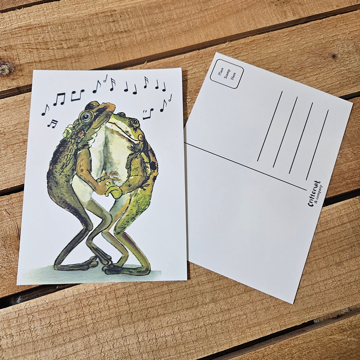 Dancing Frogs Postcard
