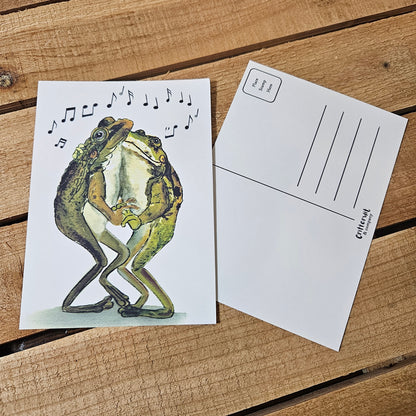 Dancing Frogs Postcard