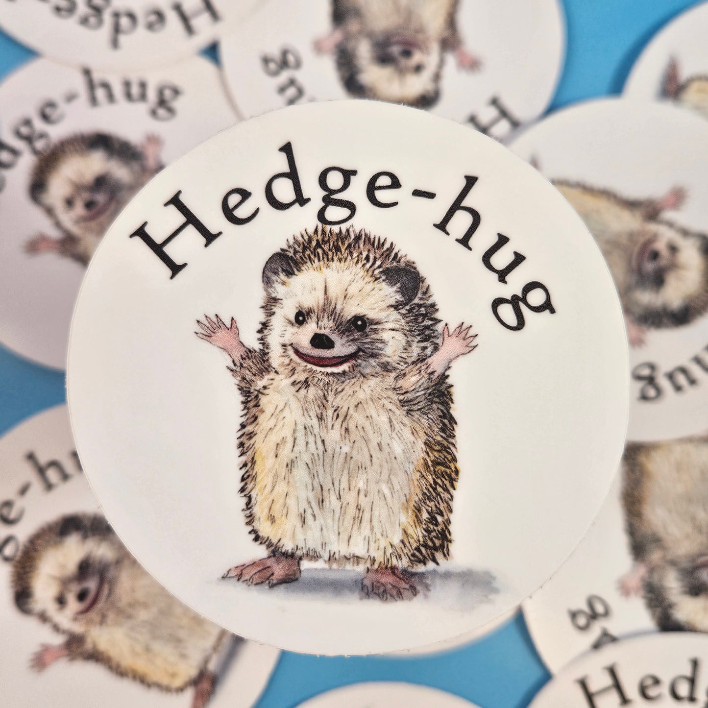 Hedge-hug Sticker - 3x3” waterproof vinyl decal