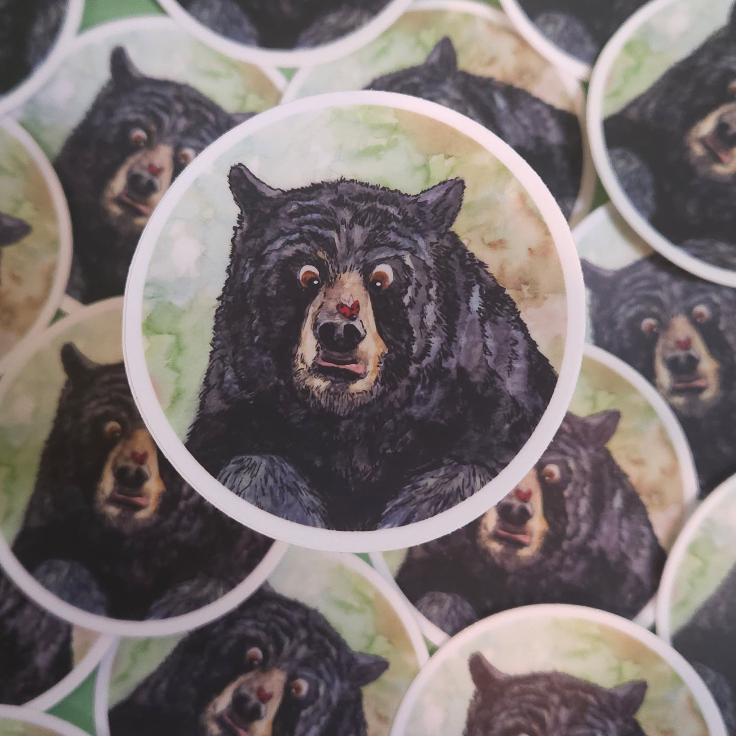 Bear & Ladybug Sticker – 3x3 Inch Waterproof Vinyl Decal