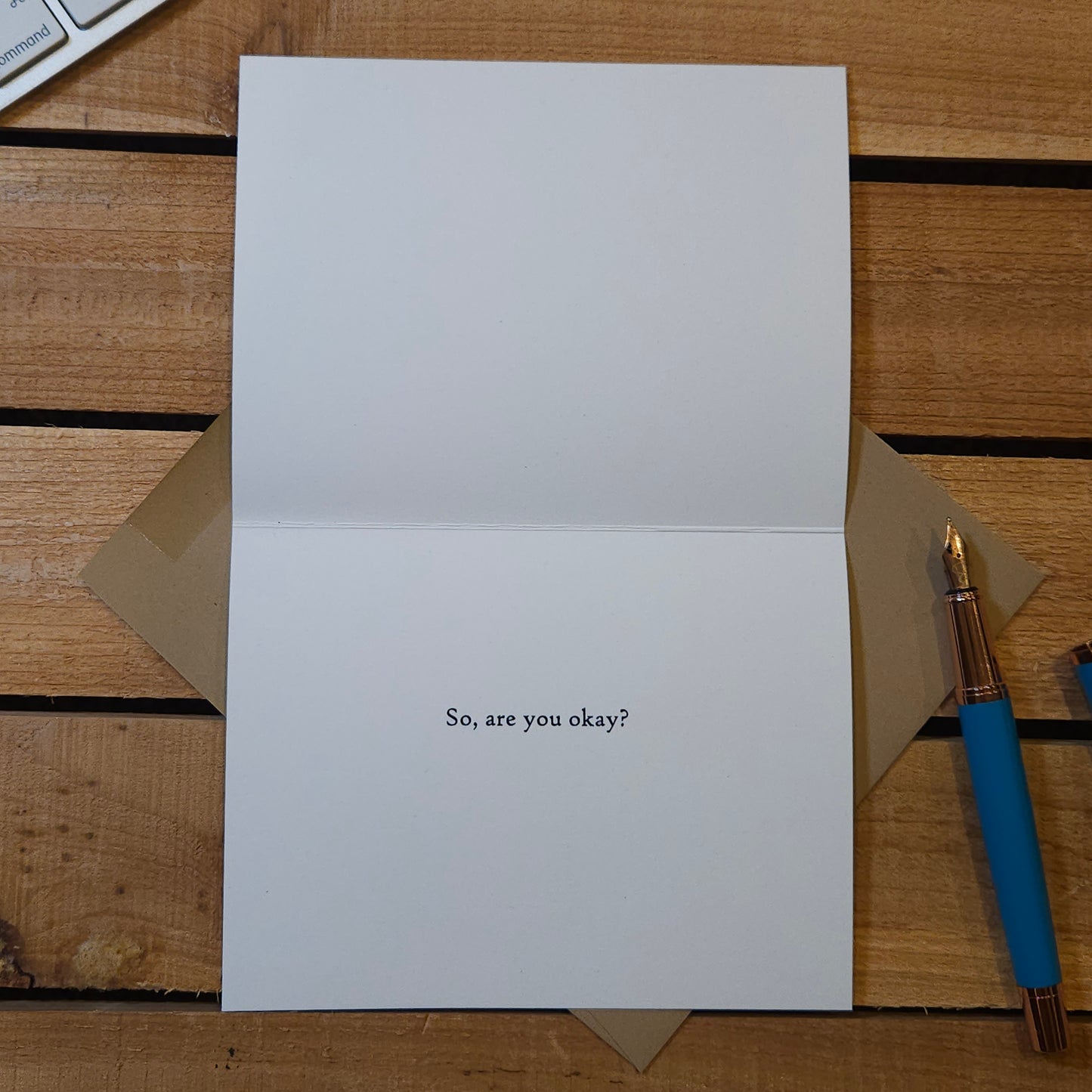So, are you okay? - Chickadee and chipmunk Woodland Greeting Card