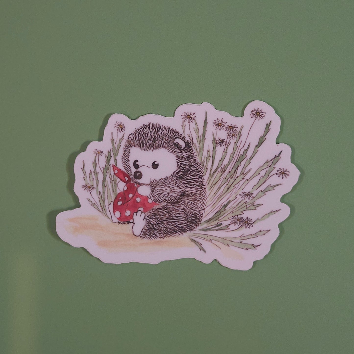Hedgehog Picnic Sticker – 3x3 Inch Waterproof Vinyl Decal