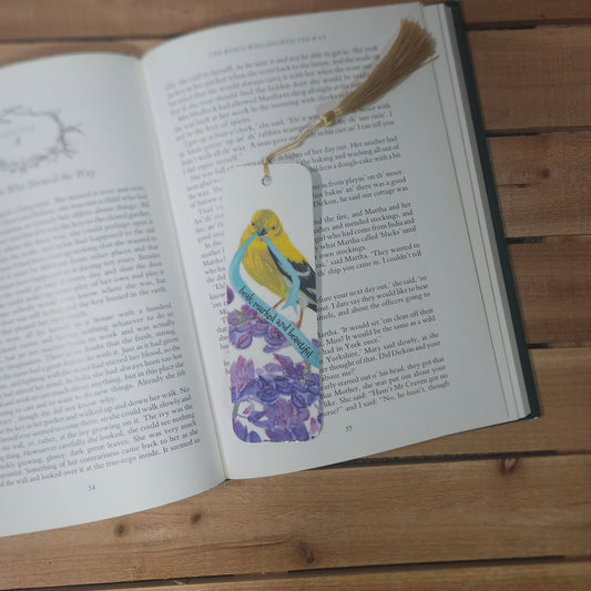 Beak-marked and beautiful bookmark