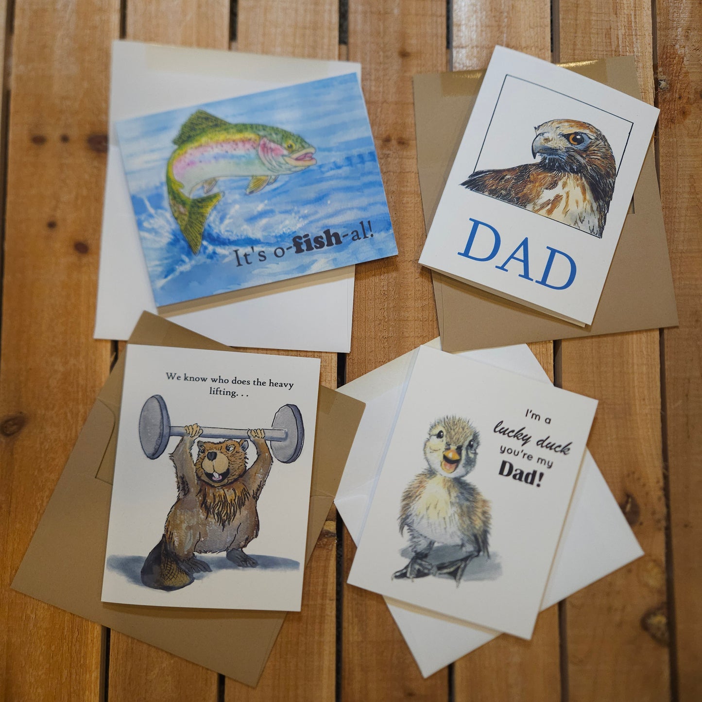 It's O-fish-al Father's day – Woodland Greeting Card