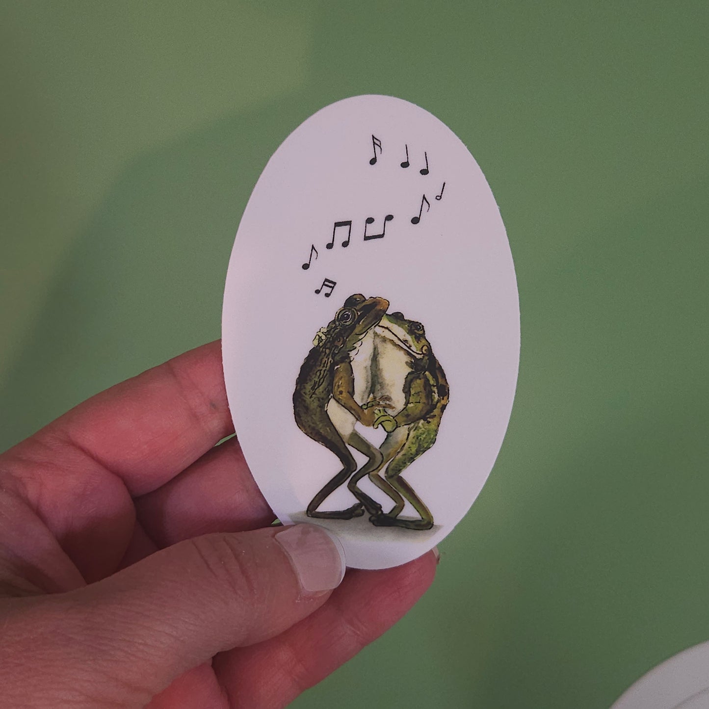 Dancing Frogs Sticker | 3x3” Waterproof Vinyl Decal