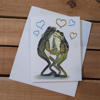 Dancing Frogs Anniversary Greeting Card - Whimsical Woodland