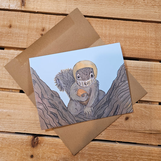 Game Day Squirrel Father's Day Card  - Whimsical Woodland | A2 size | FSC-certified paper