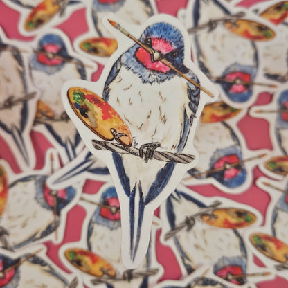 Artist Barn Swallow Sticker – 3x3 Inch Waterproof Vinyl Decal