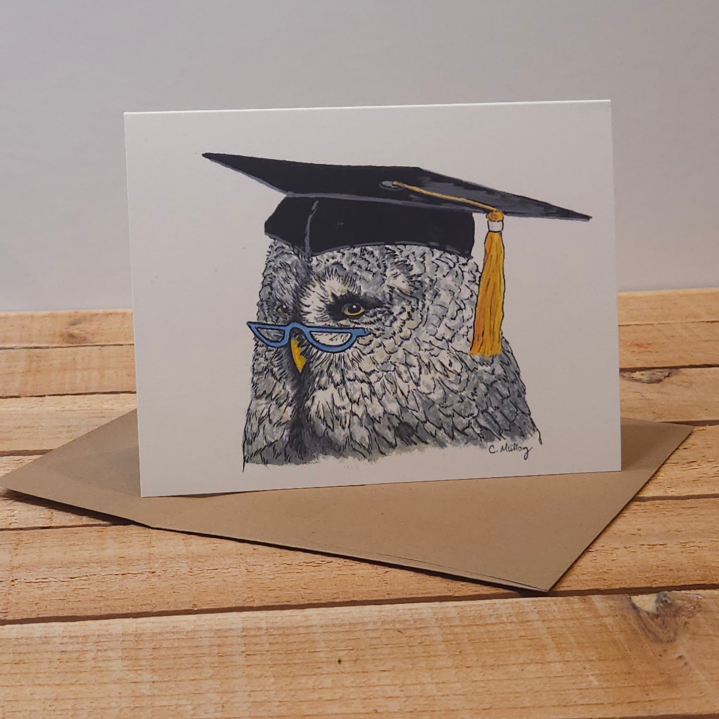 Graduate Owl Greeting Card - Whimsical Woodland