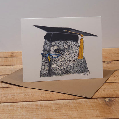 Graduate Owl Greeting Card - Whimsical Woodland