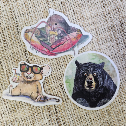 Summer mouse sticker