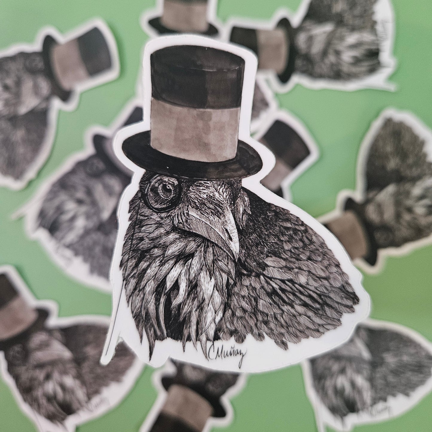 Dandy Raven Sticker | 3x3” Waterproof Vinyl Decal