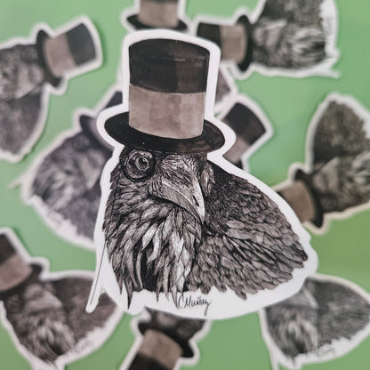 Dandy Raven Sticker | 3x3” Waterproof Vinyl Decal