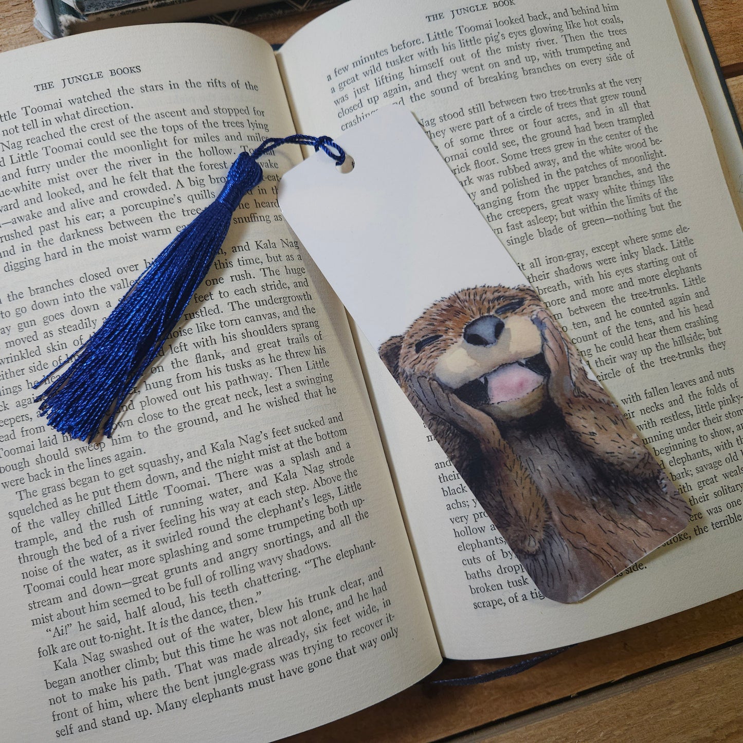 Happy Otter bookmark