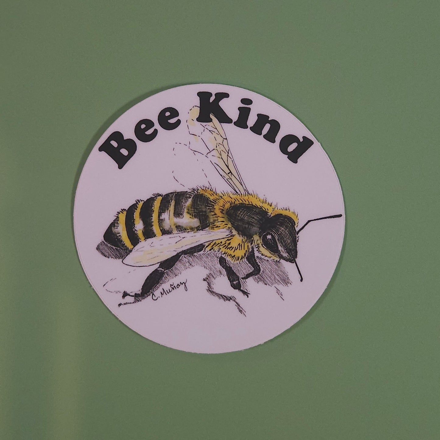 Bee Kind sticker- 3x3 waterproof vinyl decal