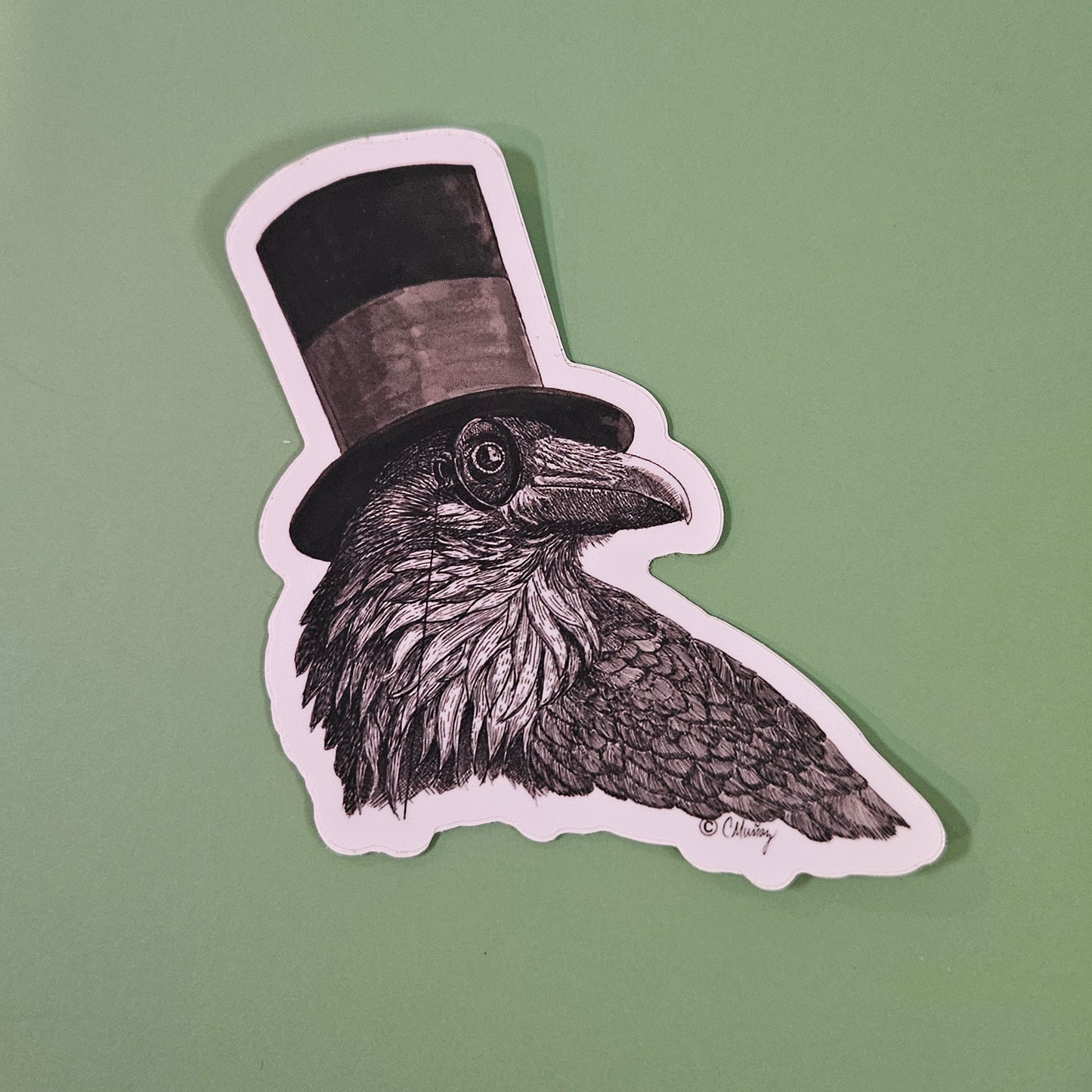 Superior Raven Sticker – 3x3 Inch Waterproof Vinyl Decal