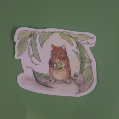 Sweetpea Mouse Sticker | 3x3” Waterproof Vinyl Decal