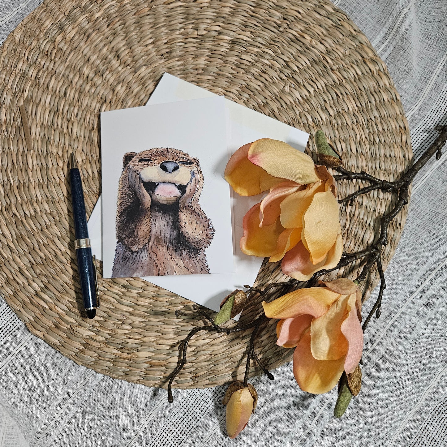 Reason for my Smile Greeting Card – whimsical woodland animal gift, perfect for holidays and everyday use.